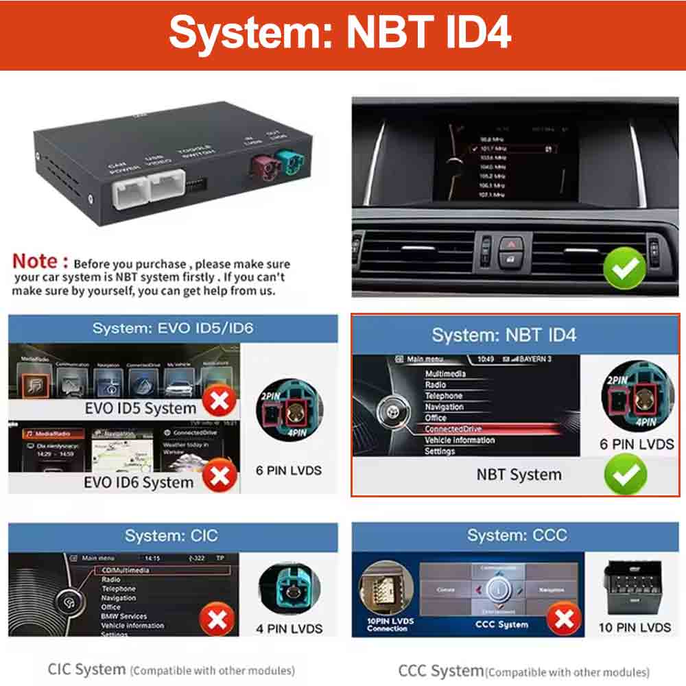 

Беспроводной CarPlay Android для системы BMW NBT CIC