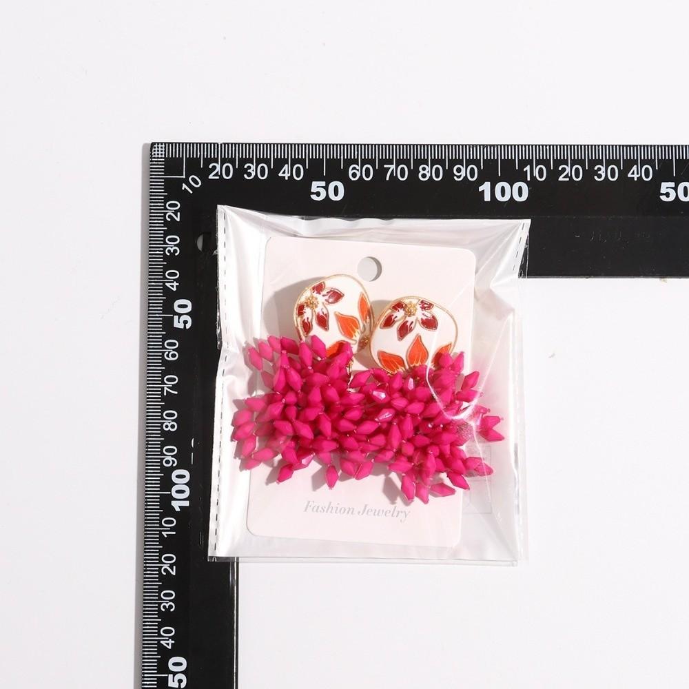 Resin Beaded Earrings Floral Floral Earrings Vintage Dangle Earrings  Party Wear