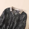 Women's Plus Size V-Neck Floral Color Block Ramie Shirt Dress - Spring/Summer 2026 Collection