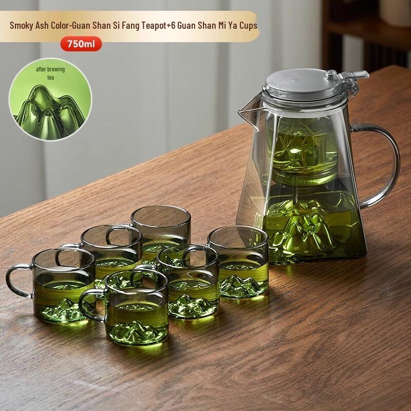 Shangqi Mountain View Glass Easy Tea Maker Set