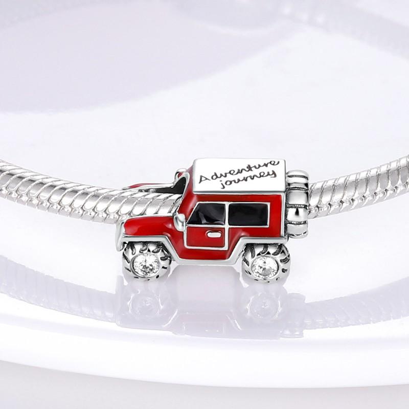 Copper Travel Vehicle Charms Beads Zirconium Motorcycle Truck Car Airplane Dangle Fit Pandora Bracelet Necklace Diy Jewelry