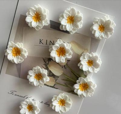 3D Resin Flower Refrigerator Magnets Set of 10 Kitchen Decorative Magnets Small Daisy Shape Magnetic Fridge Stickers
