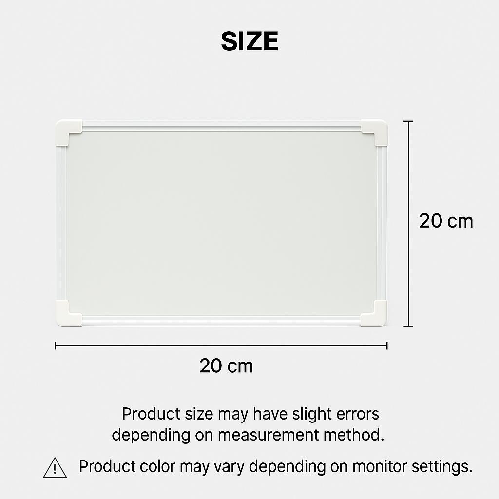 All-in-One Desk Organizer: 20x30cm Magnetic Steel Whiteboard