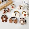 Korean Coffee Support Elastic Hair Bands Children Flower Hair Rope Ties Headwear Girls Kids Hair Accessorie Hot