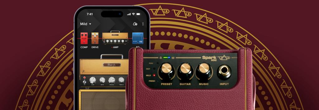 Positive Grid Spark MINI Vai Guitar Amp (Limited Edition) Includes Cable, Compact Design, Dedicated App, Bluetooth Compatible, Steve Vai (Amazon