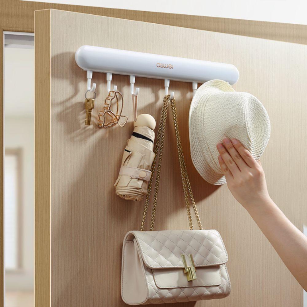 

Perforation-Free Strong Viscose Row Hook Toilet Towel Hanger Coat Hook Bathroom Hook Bathroom білий