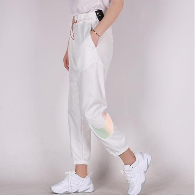 Nike Knitted Sweatpants Women's White Moderate Cuffed Pants CW4812-120