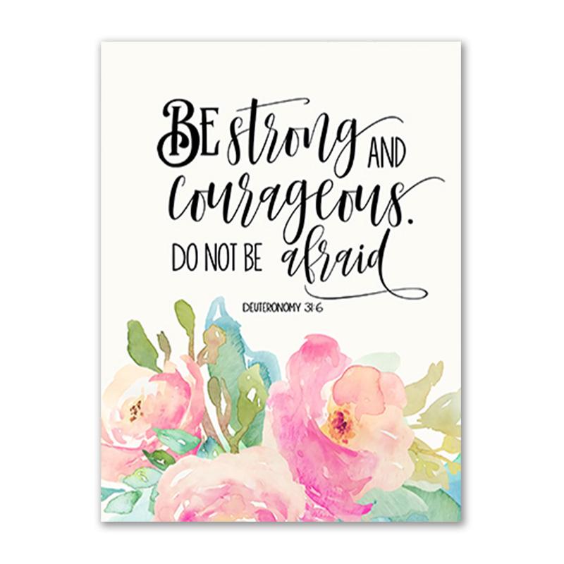 Kwiatowe plakaty akwarela ścienna drukowany obraz werset biblijny płótno sztuka chrześcijańska bóg cytat obraz na płótnie obraz pokój dziecięcy Home Decor