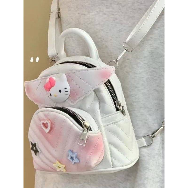 Cartoon Hello Kitty Backpack For Girls And Boys With Pu Material And Cute Design For Daily Use