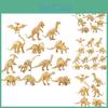 Impressive Golden Dinosaur Figurines 14 Piece Pvc Set Great For Easter And Festive Decor
