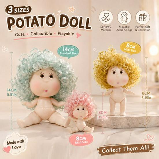 24CM Mia Potato Doll Set: Customizable Handmade Girl DIY Naked Doll