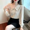 Women Blouses Shirts 2025 Spring Long Sleeve Women Blouse Shirt Turn Down Collar Chiffon Blouse Shirt Women Tops J598