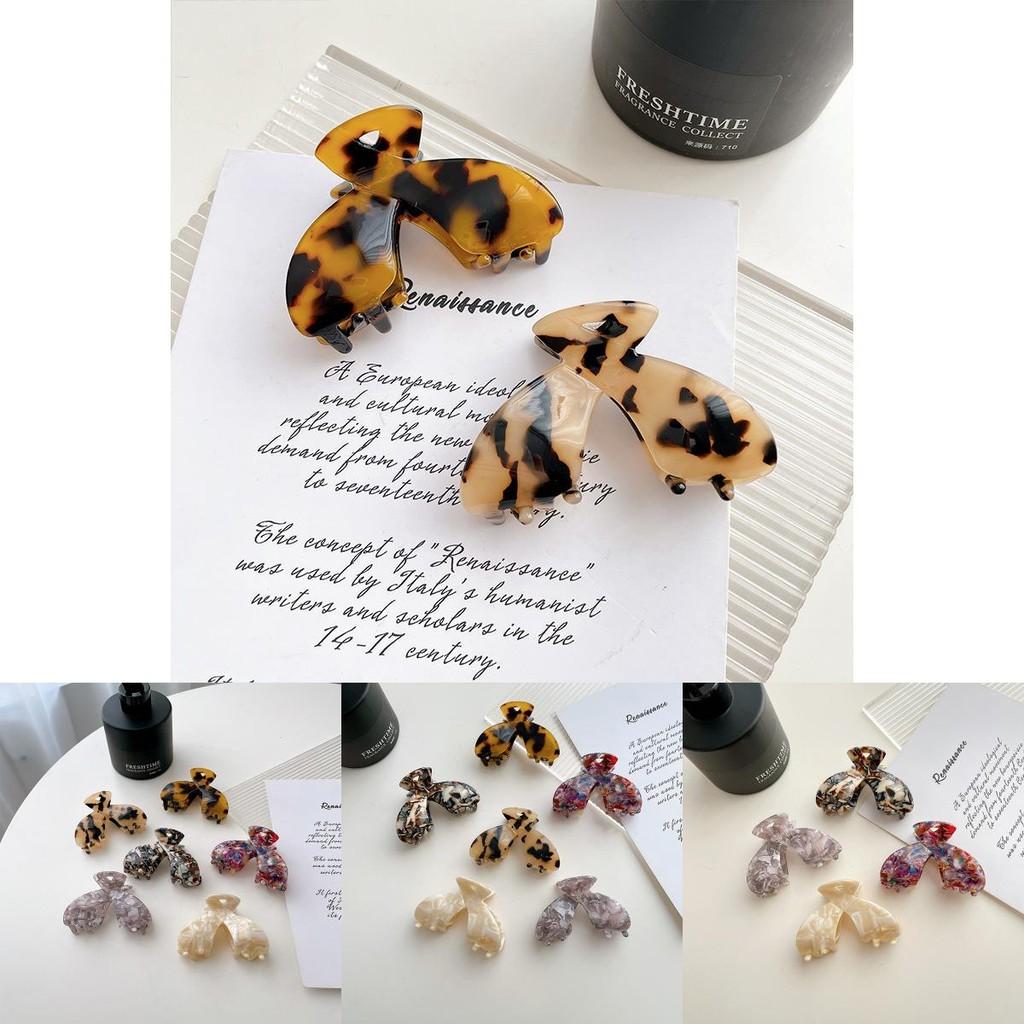 Stylish Retro Tortoiseshell Acetate Hair Clip For Women In Gemstone White Perfect For Summer Fashion