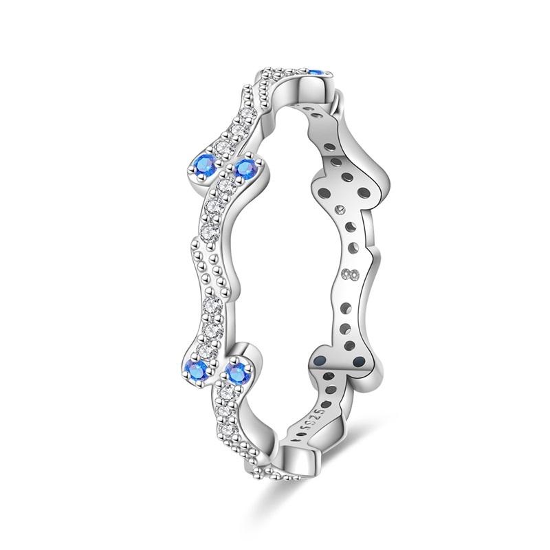 Rings 925 Silver Star Moon Colorful Sparkling Zircon Simple Rings For Women Exquisite Wedding Engagement Birthday Jewelry Gifts