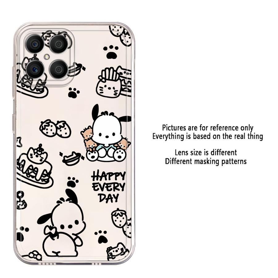 Soft Phone Cover Case for Honor 90 Lite X7b X9a X9b X8a X8 X8b Sanrio Pochacco