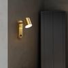 Nordic Copper Wall Lamp: Modern Luxury with Rotatable Switch for Bedroom or Study