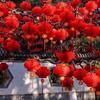Weatherproof Folding Red Honeycomb Lantern