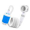 Portable Outdoor Shower Battery Powered Handheld Camping Showerhead 2 Spray Modes 2M Long Hose Blue