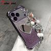 Glitzer Stoßfest Verchromung Liebe Spiegel Armband Hülle für iPhone 17 Air 16 16E 15 14 Plus 13 11 11 Pro XS Max XR X Silikonhülle