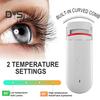 Heated Eyelash Curler Electric Eye Lash Curlers with Built-in Curved Comb Silicone Pad Rechargeable Quick Natural Curling Professional Eyelash