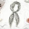 Coffee brown cashew flower triangle scarf silk scarf women's new small square scarf with shirt tie neck accessories neck accessories