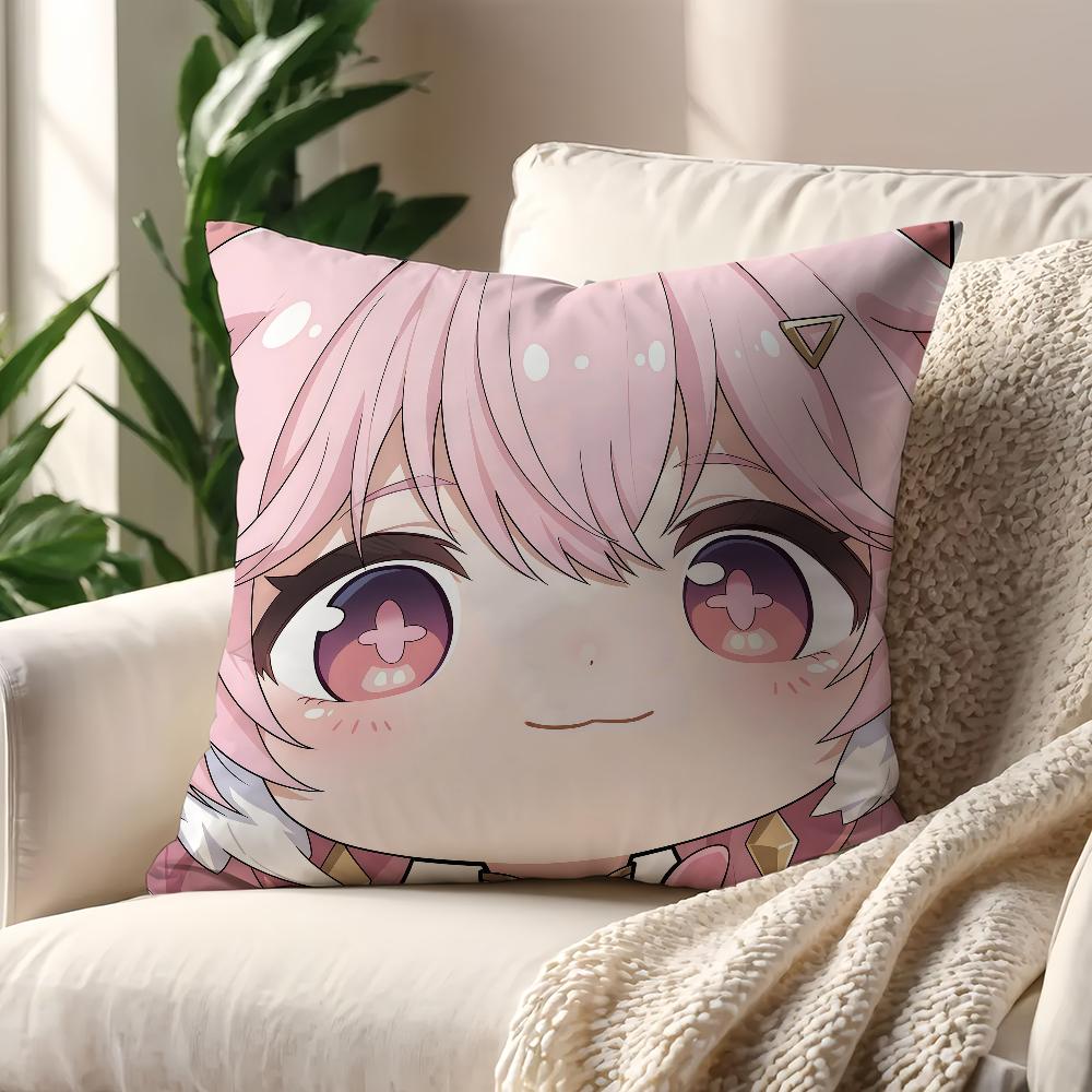 Wuthering Waves face Cute Q-version q cushion cover Pillow Cover Decoration Room Home Sofa living Office Car Nordic Simplicity