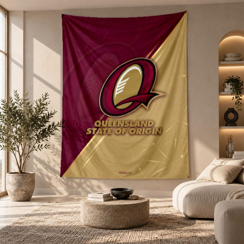 Decorative Tapestry,Queensland Maroons Printed Wall Art, Lightweight Wall Hanging For Bedroom Background