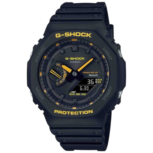 

G-Shock Casio GA-B2100CY-1A Yellow Series, Black, Casual.