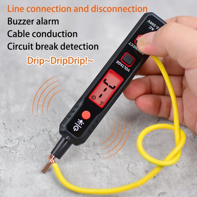 Spannungsprüfer, Berührungsloser Spannungsprüfer, Elektrischer Tester, AC12V-1000V Digitaler Summer-Alarm, Spannungsfühler