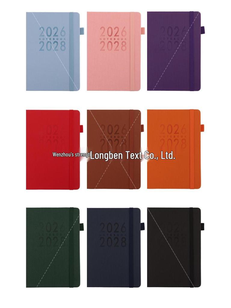 2026-2028 English Agenda Planner: Thickened Weekly & Monthly Calendar Book