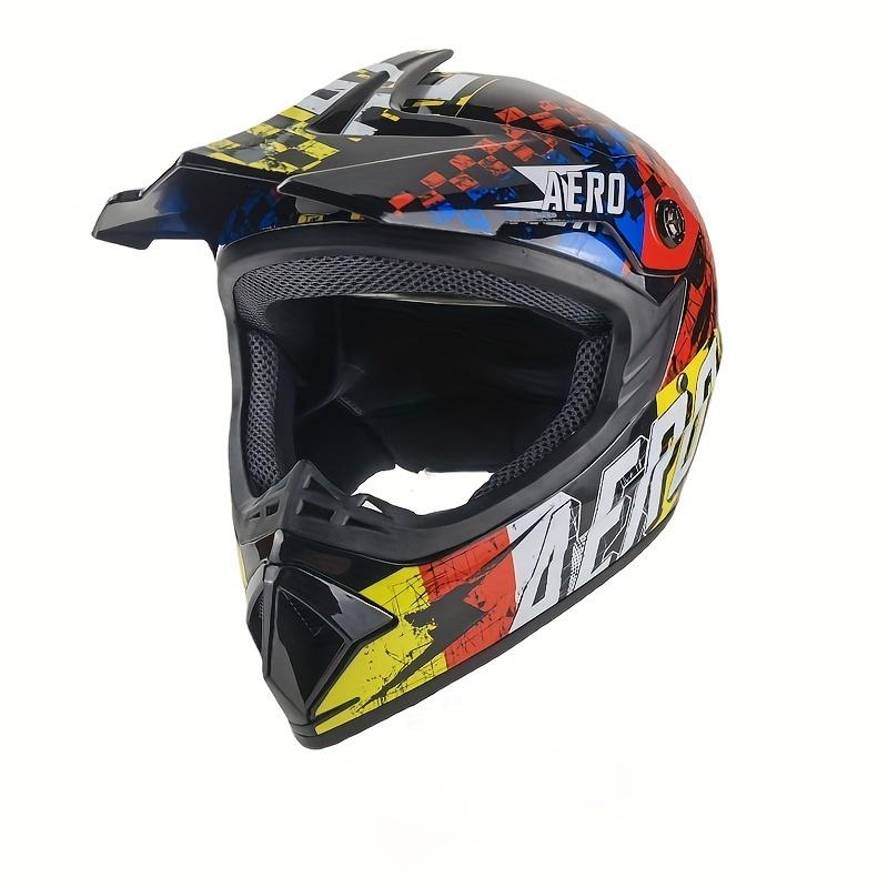 Unisex Off-Road Motorcycle Full Helmet Safety Cover 225 Yellow 21 Travel Personality Motorcycle Headset for Men And Women