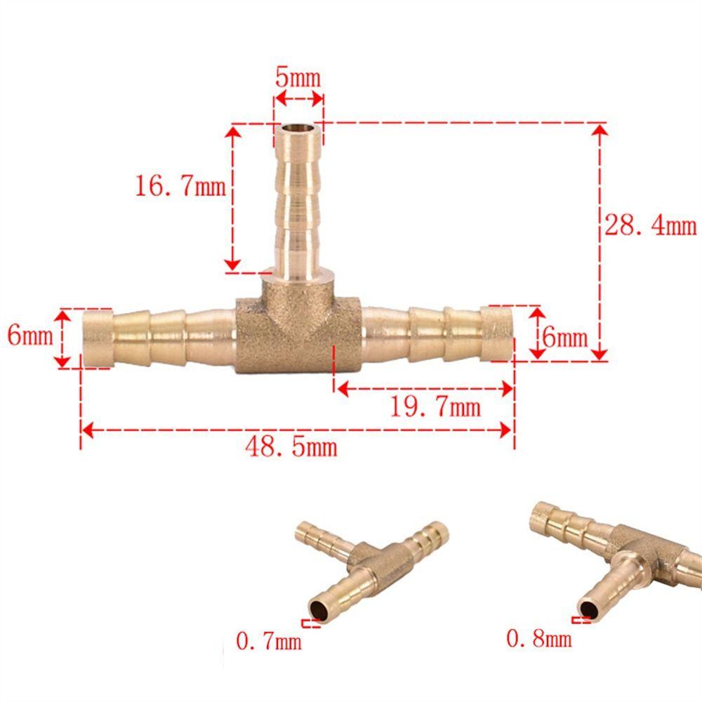 Brass Tee T Shape  Pipe Connector Tee Barb Fitting Barb Fitting Reducer  Fitting Air Gas Water Fuel