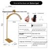 Crystal Diamond U-Shaped LED Half-Moon Nail & Eyelash Lamp - 24-inch Beauty Salon Floor Light