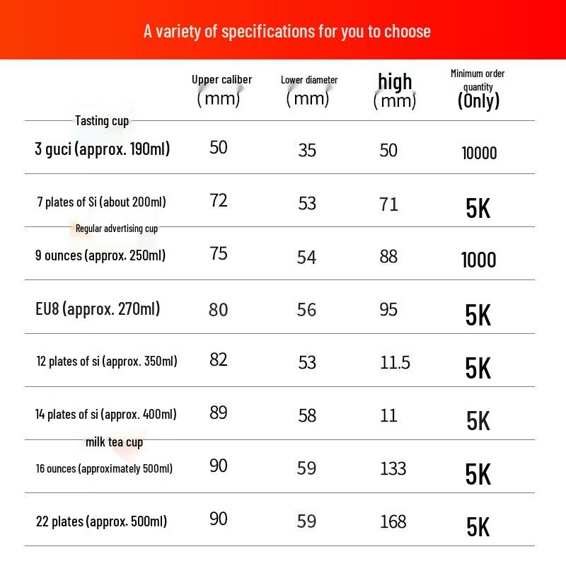 Jinsu Disposable Thickened Paper Cups