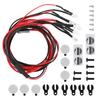 LED Roof Luggage Rack Lights Round Lampshade Fit for Traxxas Trx4 SCX10 II 90046 90047 1 10 RC Car6LED