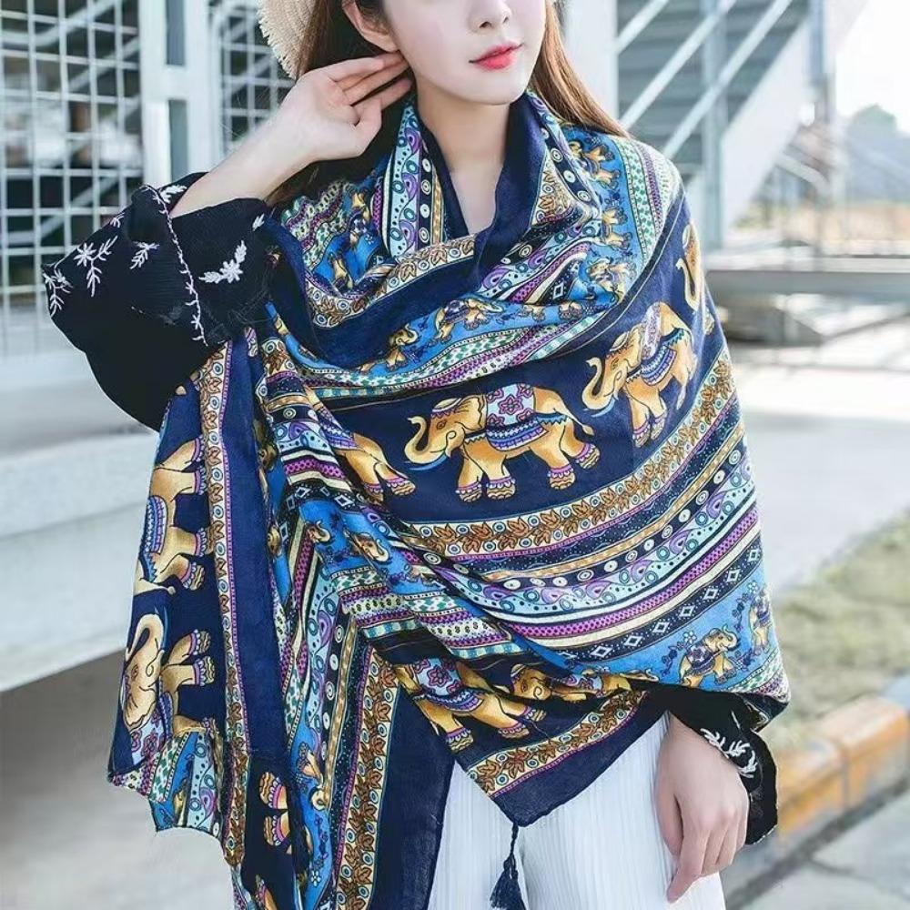 Chaka Salt Lake Great Northwest Tourism Ethnic Style Scarf Silk Scarf Women'S Summer Seaside Beach Shawl Sunscreen Thin