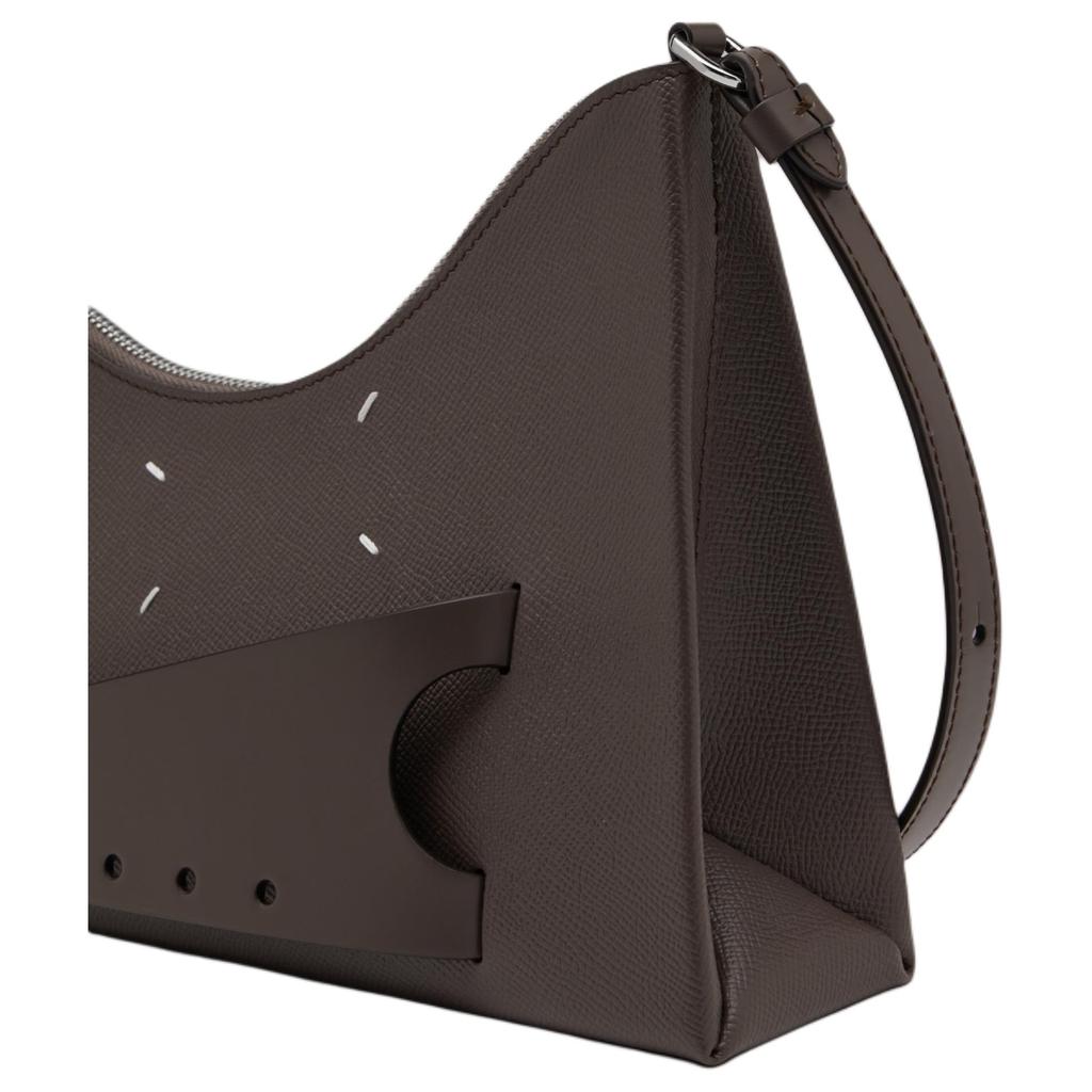 Maison Margiela Zipper Closure Stitching Design Leather Crossbody Shoulder Bag Women Bags Brown SB1WG0054P4745T2152
