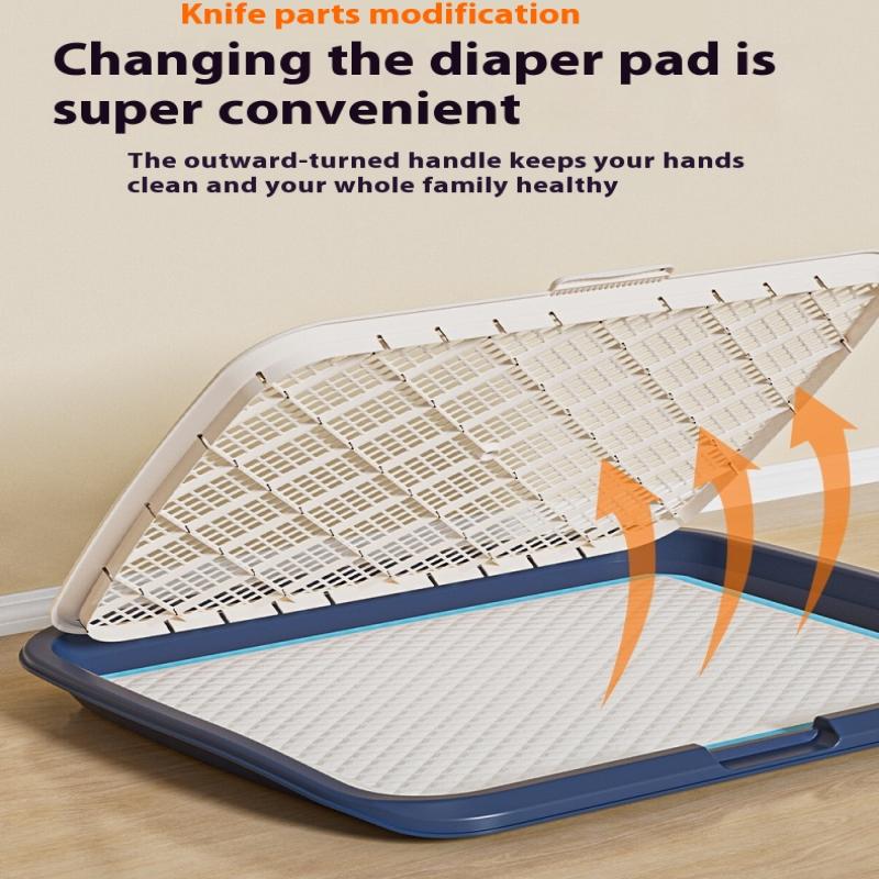 Toaletă de dresaj pentru câini, suport din plastic pentru urina de câine cu plasă detașabilă, tavă reutilizabilă pentru dresajul de câini pentru animale de companie