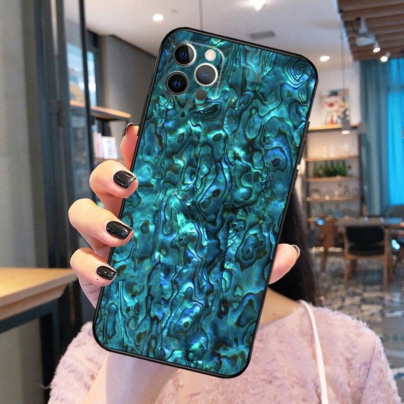 Abalone Shell Phone Case For iPhone 14 Pro Max XS X XR Cover For iPhone 13 12 Mini 11 Pro Max 7 8 Plus