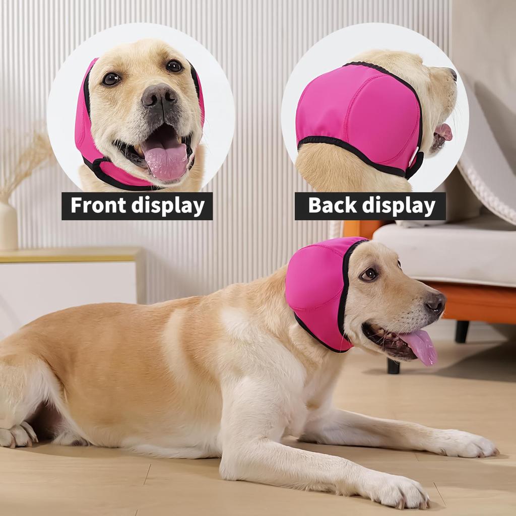 Adjustable Dog Earmuffs Noise Reduction Comfortable Quiet Head Cover Calming Head Wrap for Bathing Grooming Pet supplies