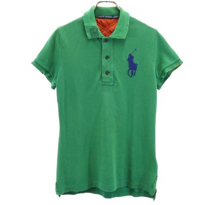 Big Pony Embroidery Short Sleeve Vintage Processing Polo Shirt Women Used
