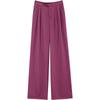 2024 Women's High Waist Wide-Leg Suit Pants - Chic & Slim Fit with Elastic Waist