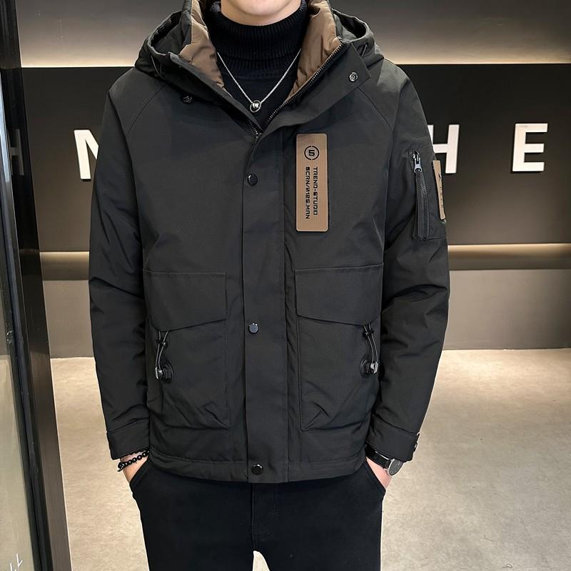 Herren Winter Daunenjacke mit Kapuze 2025: Attraktiv, Warm und Verdickt für die Arbeit im Freien und das Bergsteigen