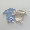 Autumn Bodysuit for Baby Boys & Girls: Long Sleeve, Letter Print & Pocket, Newborn Wear