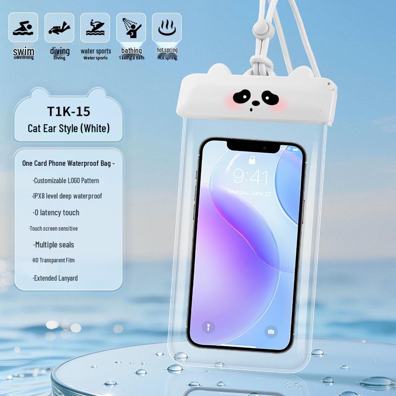 X8 Cartoon TPU Waterproof Floating Phone Case - Touchscreen Compatible for Swimming & Rafting