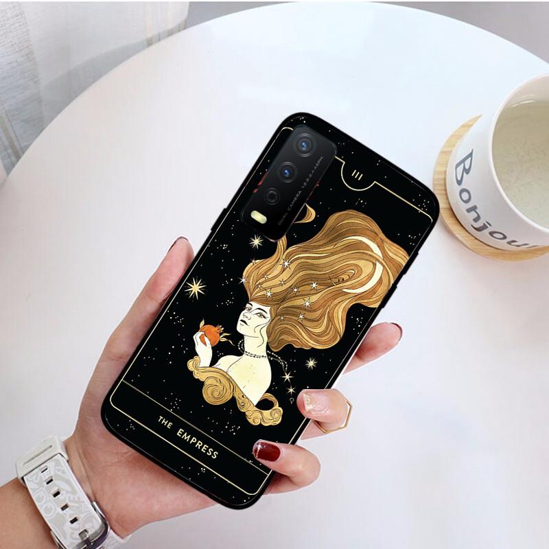 Boska Kobiecość Tarot Etui na Telefon Dla VIVO Y31 Y21 Y70 Y21S Y20 Y72 1907 Y12 Y11S Y53S Y33S Y55 Y76 Y51 Y15S Y01