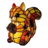 Yousheng Animal Table Lamp, Colored Glass Chicken Squirrel Monkey Mouse Horse Cattle Night Light, Warm Light Bedside Lamp for Bedroom Living Room