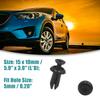 ACROPIX 100pcs Rivet Push Door Bumper Fastener Replacement for Car Universal 5mm Diameter Black