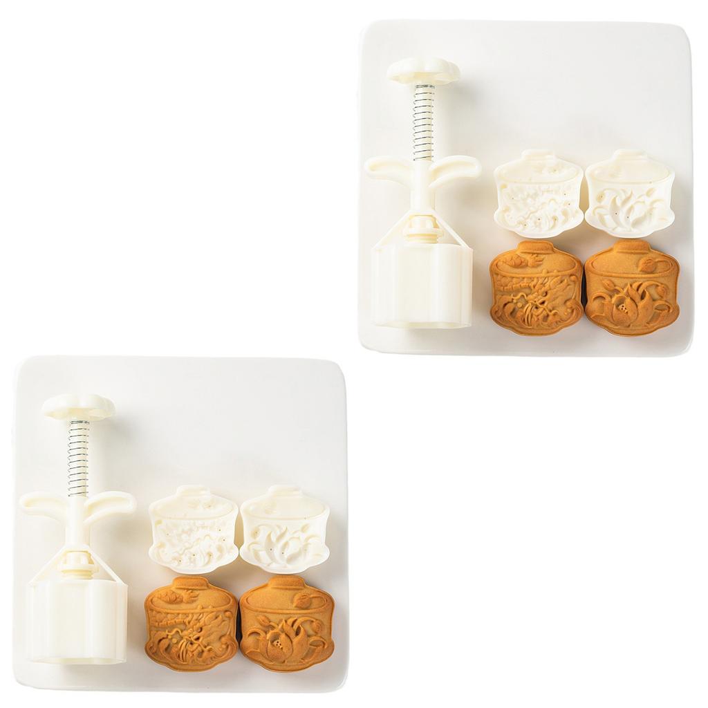 Hand Pressed Mooncakes Mold Festival Dessert Molds Cookie Stamp ABS Plastics Pastries Cake Moulds for Baking Lover