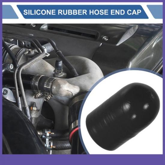 1 Set 30mmL 20mm079" ID Car Silicone Rubber Hose End Cap with Clamps Universal